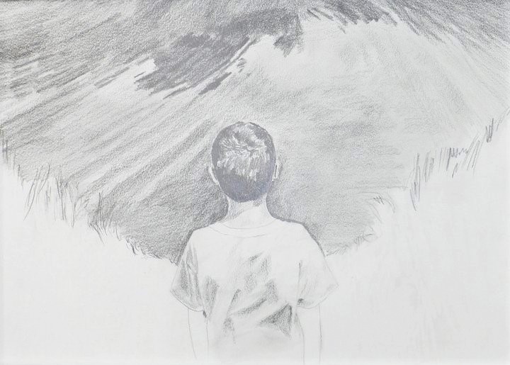 Perspective, graphite on paper drawing by Lee Devonish, 2011