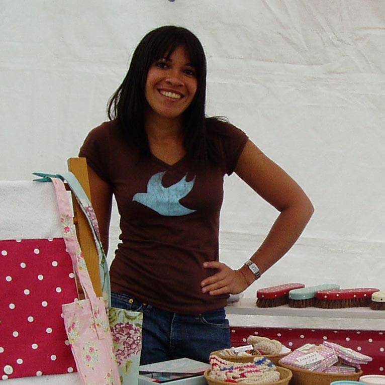 Lee at a craft fair in Kent, 2009