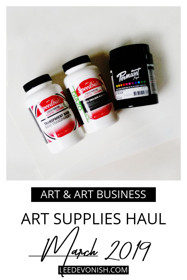 Art supplies haul March 2019