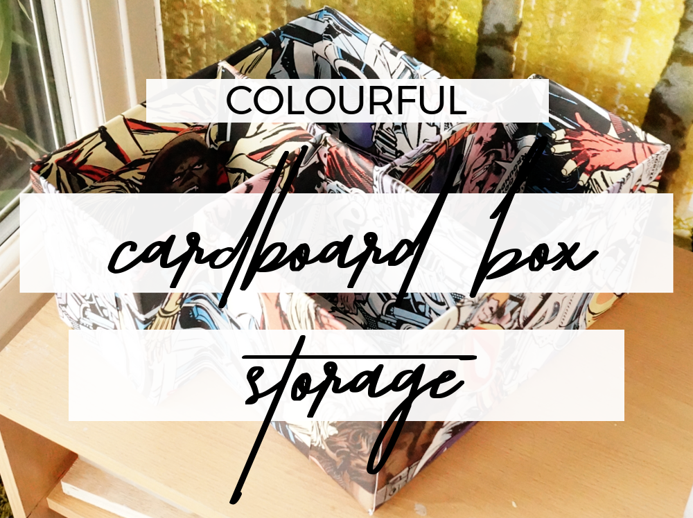 Colourful cardboard box storage ideas