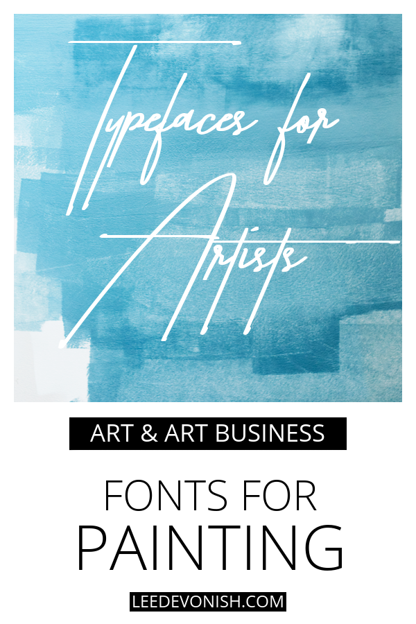 Fonts for painting