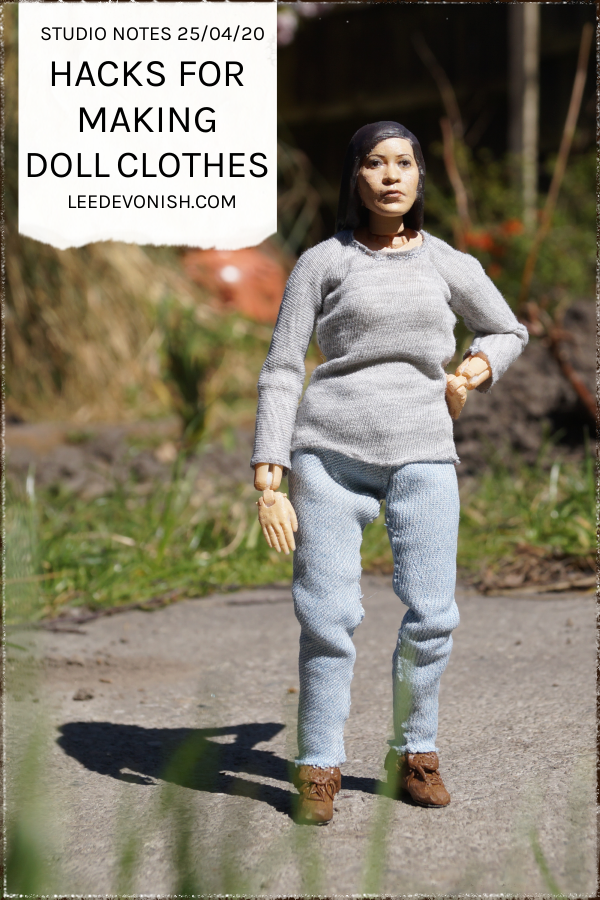 Studio Notes 25/04/20 - hacks for making doll clothes