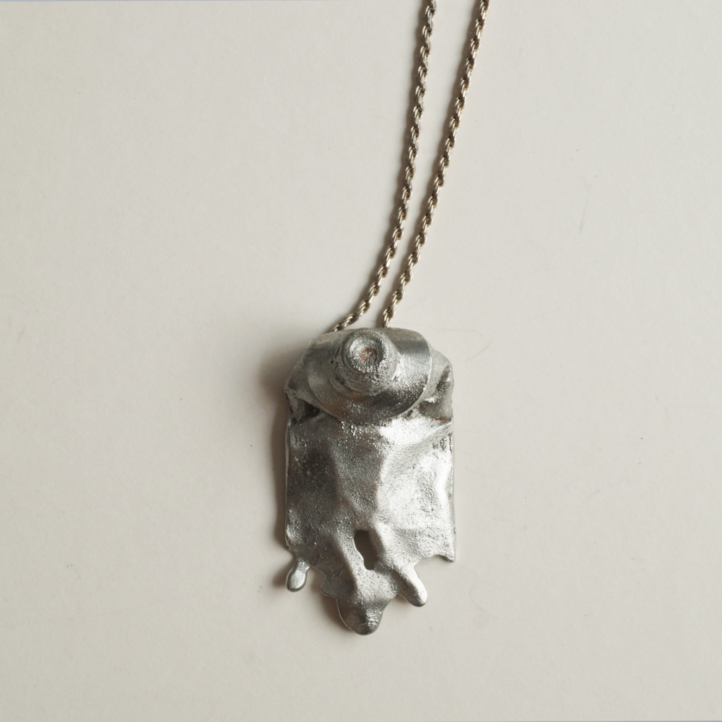 Pewter Paint Tube Drip Pendant